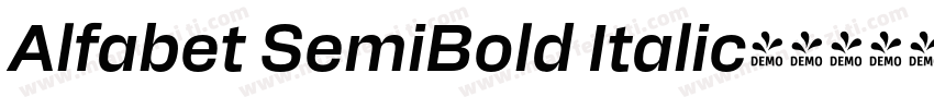 Alfabet SemiBold Italic字体转换